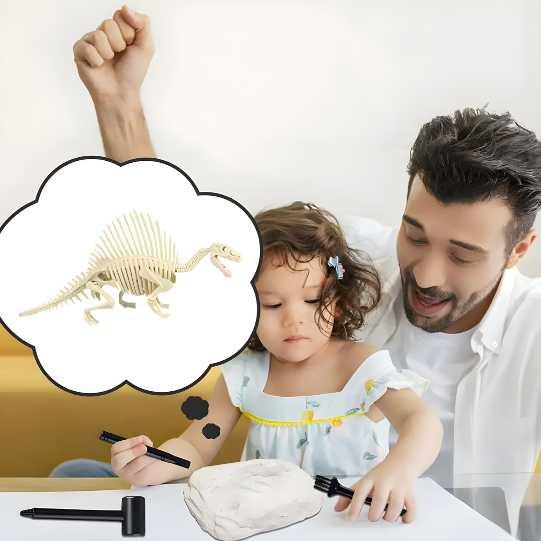 Kletshuts™ SkeletonDinosaur: Pedagogisk Skjelett Dinosaur Fossil Gravesett