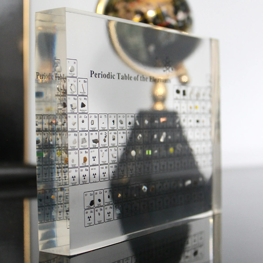 Ledsen™ PeriodicTable: Glass Periodisk Tabell Elementer Med Lys