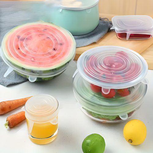 Globetrek° FoodCovers 1+1 GRATIS: Miljøvenlige Genanvendelige Silikone Fødevarelåg