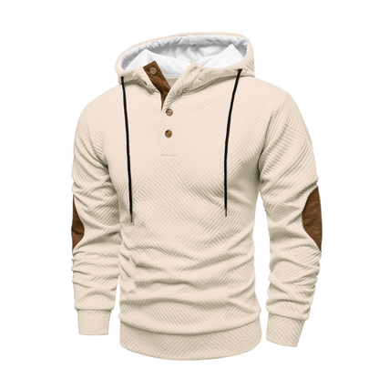 Icone™ VersatileHoodie: Tilfældig Halv-Knap Snøre Alsidig Hættetrøje