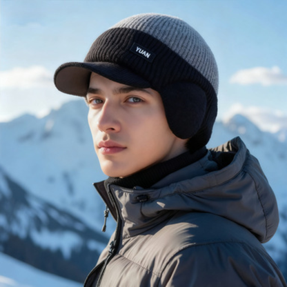 Icone™ EarflapBeanie 1+1 GRATIS: Tyk Strikket Vinter Beanie Øreklapsbeskyttelse