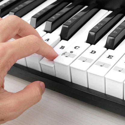 PianoStickers - Avtakbare Selvklebende Piano Nøkkel Klistremerker