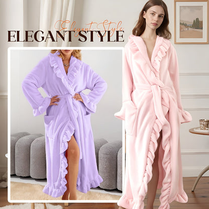 Icone™ ComfyRobe: Ultimativ Luksuriøs Hudvenlig Fluffy Komfortabel Morgenkåbe