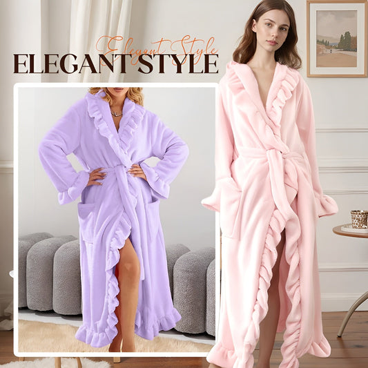 Icone™ ComfyRobe: Ultimat Luksuriøs Hudvennlig Fluffy Komfortabel Morgenkåpe