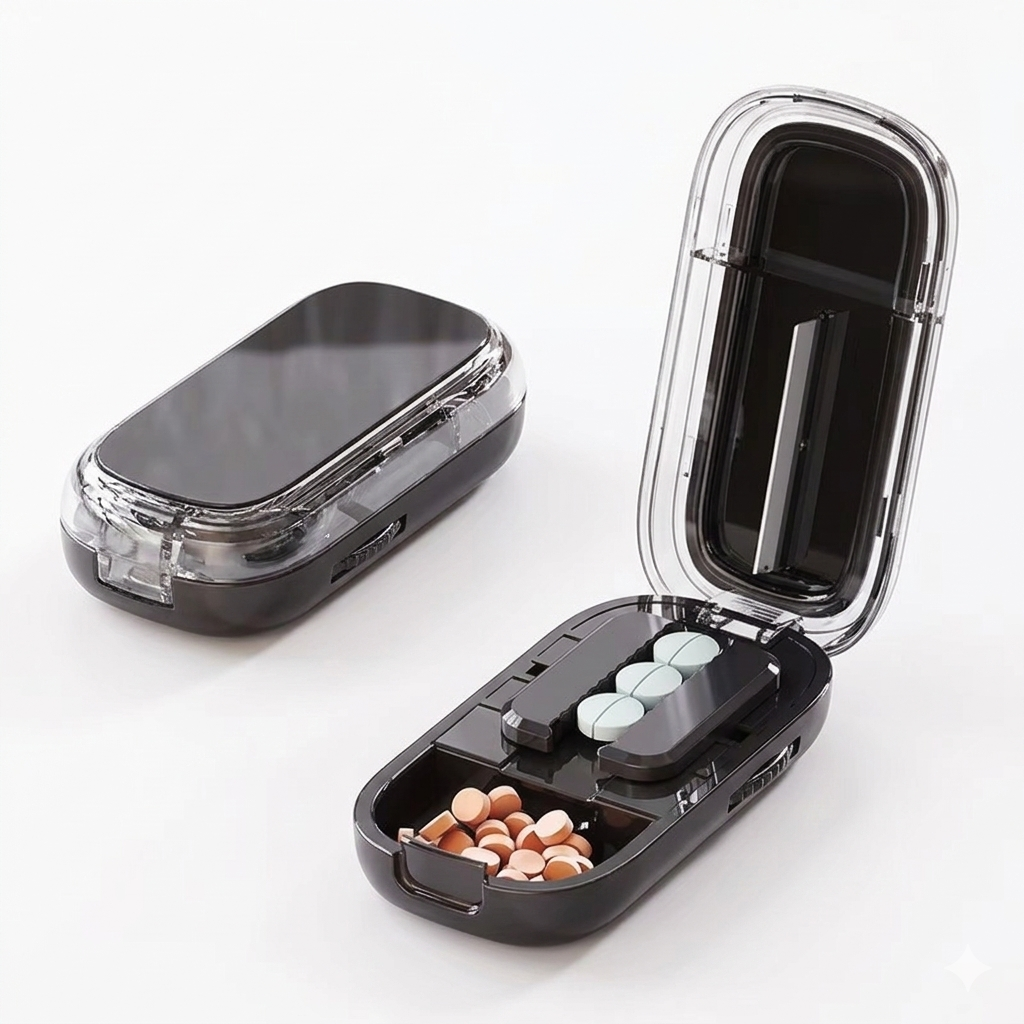 MedicineCutter: Bærbar Pilledeler Præcis Tabletfordeler Medicinskærer
