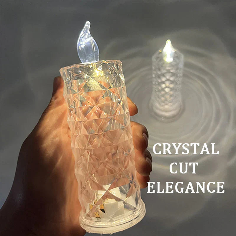 Ledsen™ CrystalCandle 1+1 GRATIS: Elegant Krystalllys Inspirert LED Bordlampe