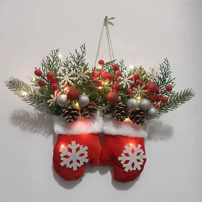 Ledsen™ ChristmasMitten: Utendørs LED Julevott Krans Dekorasjon