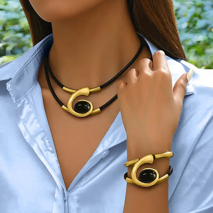Jewelance™ SpiralNecklace 1+1 GRATIS: Vintage Bohemian Spiral Halskjede Og Armbånd