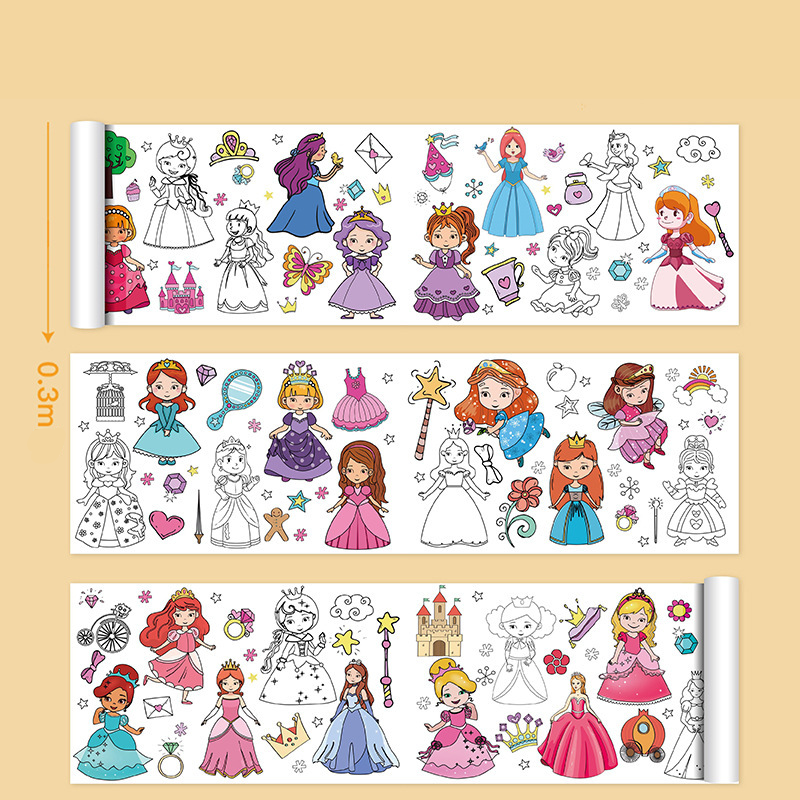 Kletshuts™ ColoringRolls 1+1 GRATIS: Børns Kreative DIY Papir Tegne- Og Farvelægning Ruller