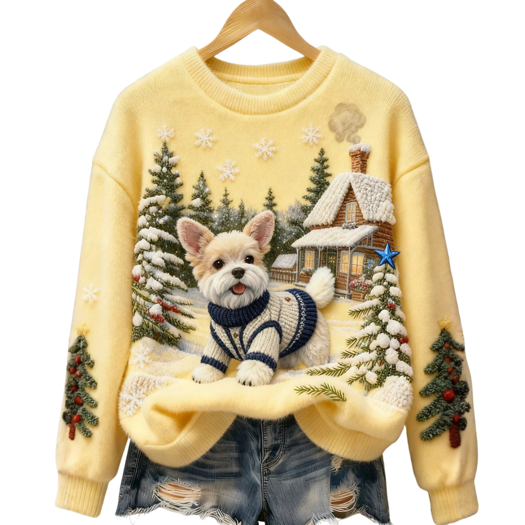 Icone™ AnimalSweater - Stilfuld Hyggelig Komfort Passe Dyresweater Print