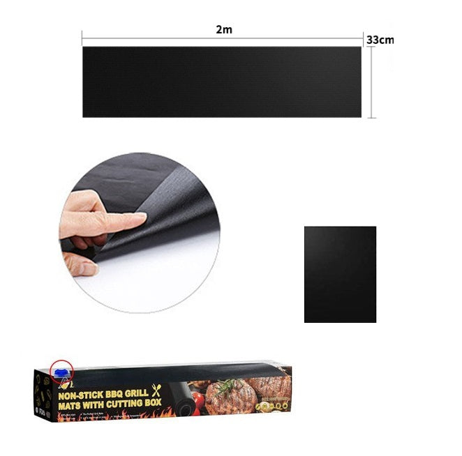 Globetrek° GrillMat – Klebefrie BBQ Grillmatter Med Lettklippet Eske