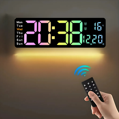 Globetrek° DigitalClock: Stor LED-skjerm Display Digital Klokke