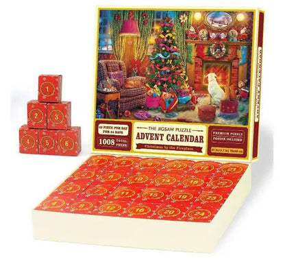 PuzzleAdvent - 24 Jigsaw Puzzle Adventskalender (Tilfeldig Design)