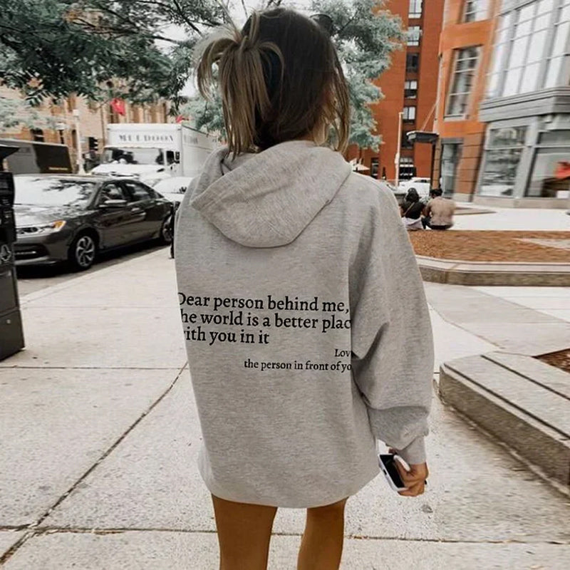 Icone™ DearHoodie: Hettegenser Med Budskapsprint På For- Og Bakside
