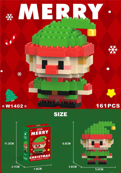 Kletshuts™ HolidayBlocks 1+1 GRATIS: Barn Kreative Mikro Byggeklosser Jul Høytidsutgave
