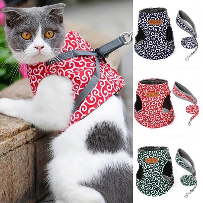 DogCatFri™ Leash - Anti-Break Away Vestsele og Båndsett