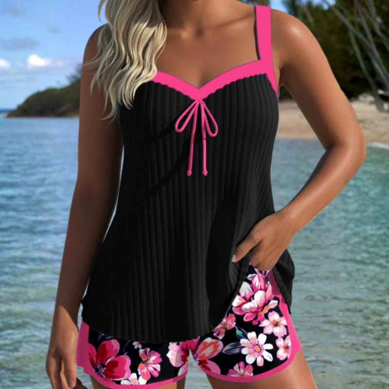 Icone™ SummerTankini: Moderne Behagelig To-Delt Sommer Tankini Badetøj Sæt