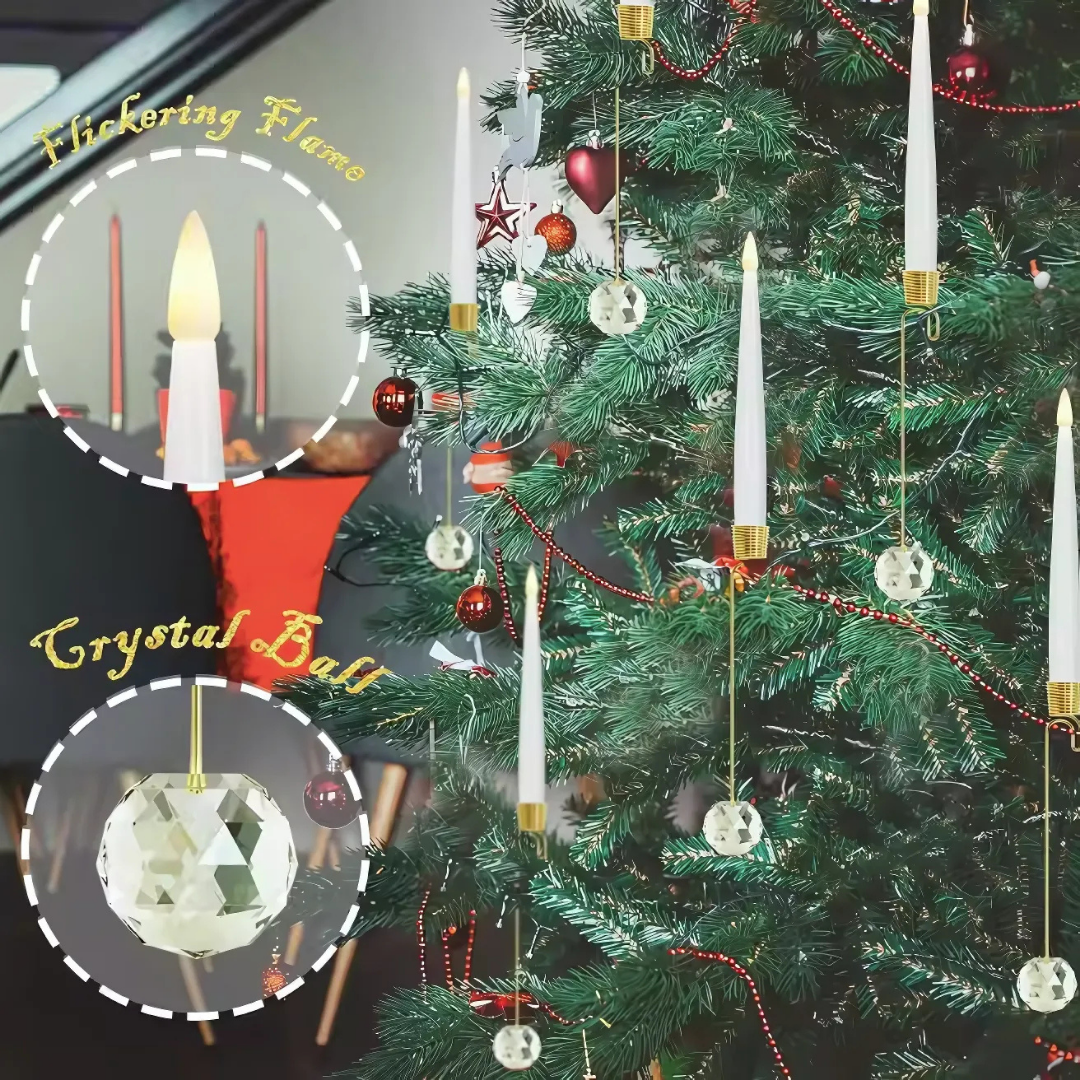 Ledsen™ ChristmasGlow: LED Magisk Juleglød Krystallkule Stearinlys