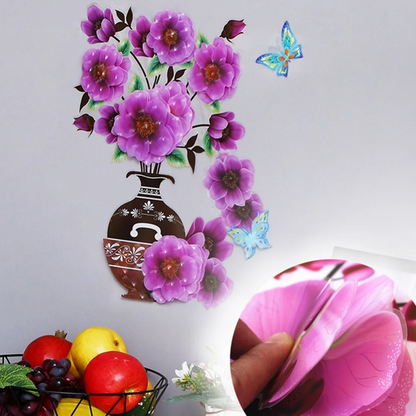 FloralSticker 2+2 GRATIS: Elegant Boliginnredning Selvklebende Blomsterklistremerker