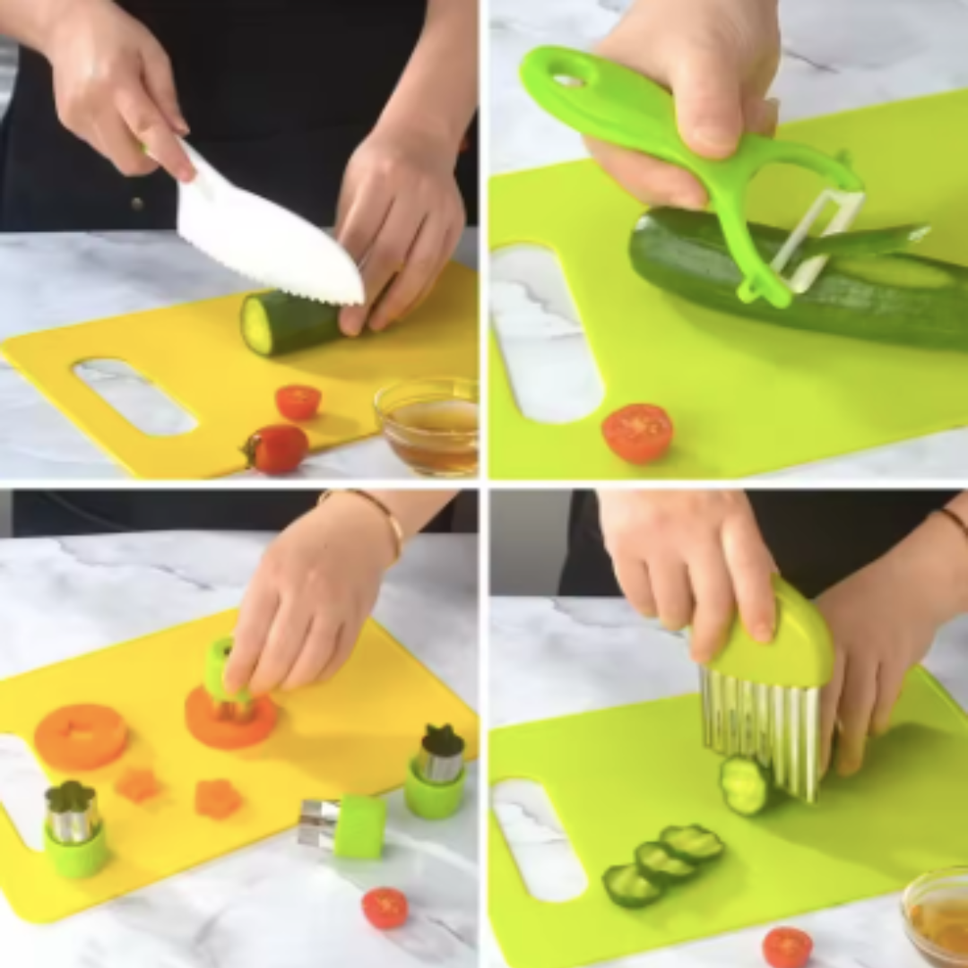 Kletshuts™ KidsKitchen: Trygg skjærelek for barn – Kjøkkenleketøysett