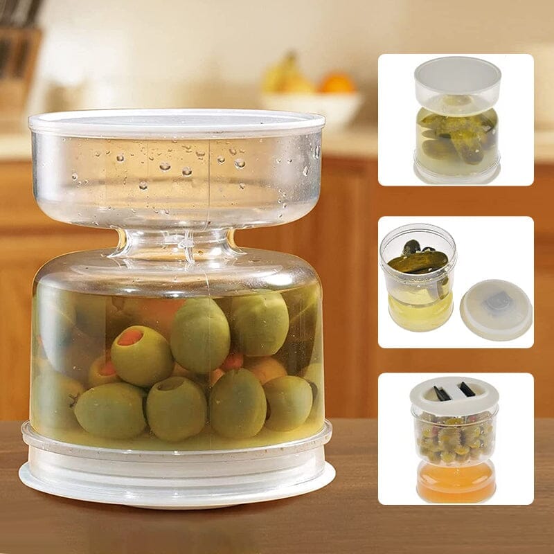 Globetrek° PickleJar - Sylte- og olivenkrukkebeholder med sil