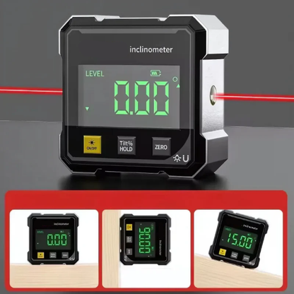 Globetrek° DigitalInclinometer: Digital Magnetisk Side Laser Hellingsmåler