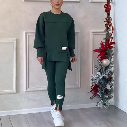 Icone™ WarmSet: Stilfuld Sweatshirt Og Monteret Bukser Varm Sæt