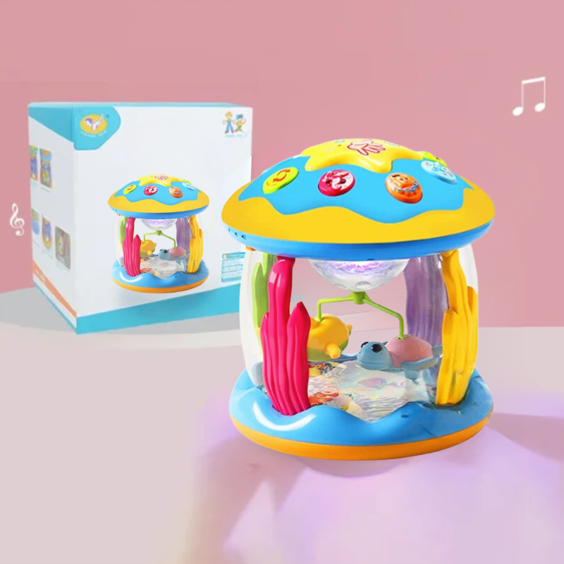 Kletshuts™ MusicCarousel: Fargerik Roterende Interaktiv Magisk Musikk-Karusell