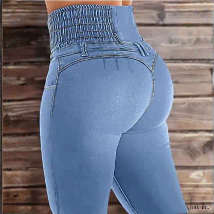 Icone™ FlareJeans: Stilfulde Strækbare Højtaljede Chic Flare Jeans