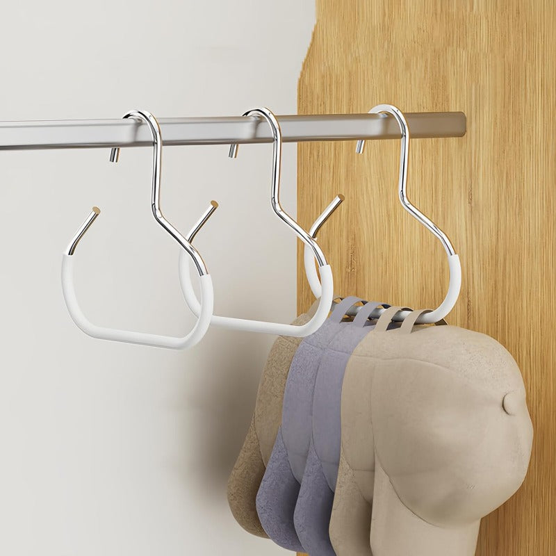 GlideHold® ClosetRing 10+10 GRATIS: Åpen Ring Plassbesparende Skaphenger