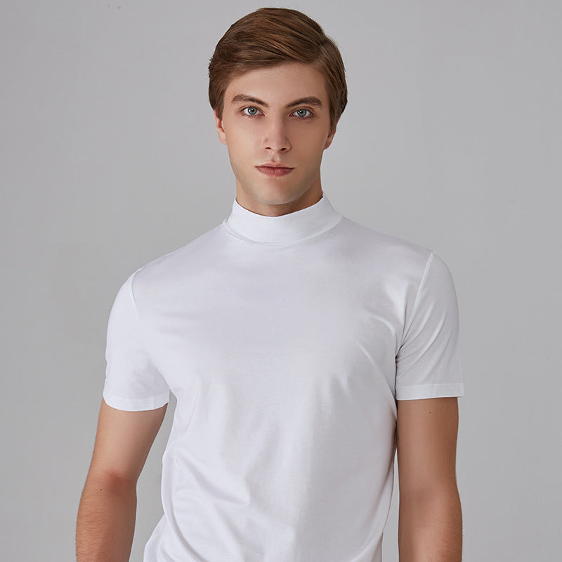 Icone™ FitShirt 1+1 GRATIS: Herre Smal Passform Høy Hals Avslappet Skjorte