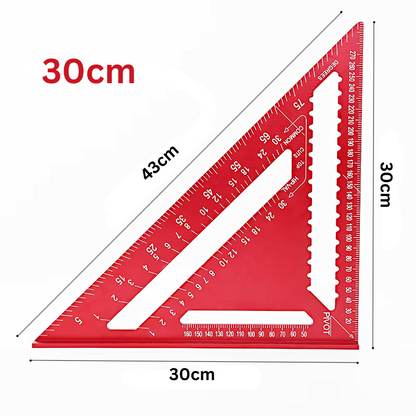 TriangleRuler - Aluminiumslegering Trekantlinjal Til Trebearbeiding