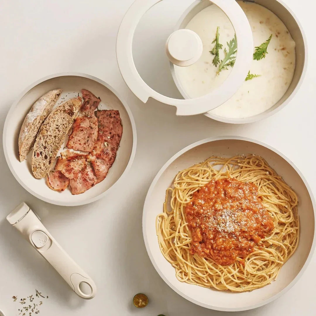 Globetrek° CeramicPans: Avtakbart Non-stick Stekepannesett
