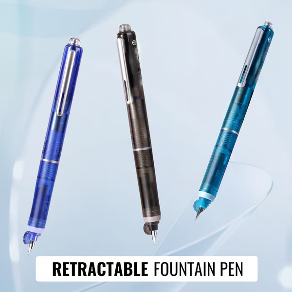 FountainPen - Uttrekkbar Og Gjenfyllbar Fyllepenn Med Blekkpatroner
