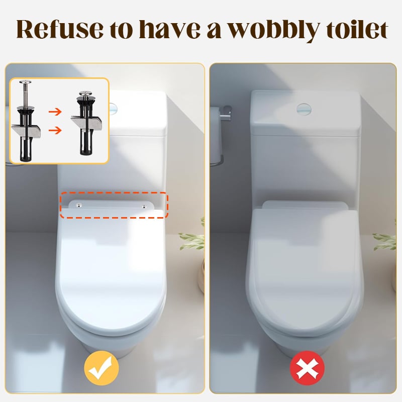 Globetrek° ToiletBolt 1+1 Sett GRATIS: Kraftig Toalettsete Låsebolt Og Skruesett