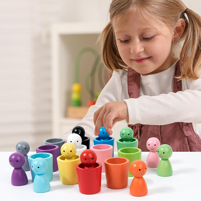 Kletshuts™ SortingCups: Pedagogisk Barn Fargelegging Sortering Koppene Og Figur Spill