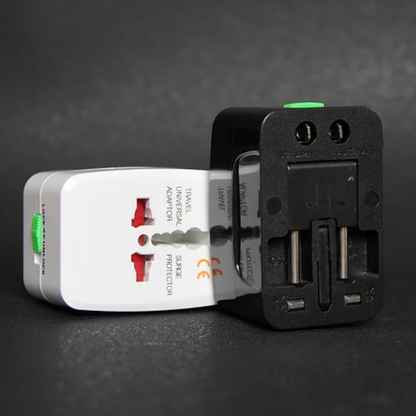 UniversalAdapter 1+1 GRATIS: Universal Dual Ports Rejse Kompakt Adapter