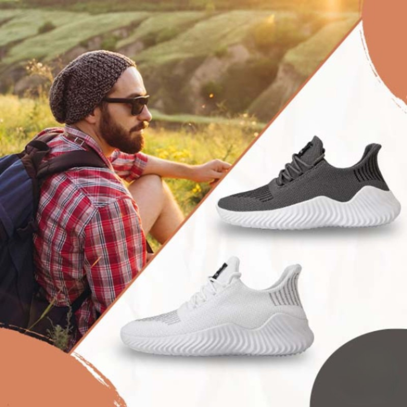 Happy™ FlexSneakers: Lettvekts Flex Pustende Komfortable Hverdagsbruk Slitesterke Sneakers