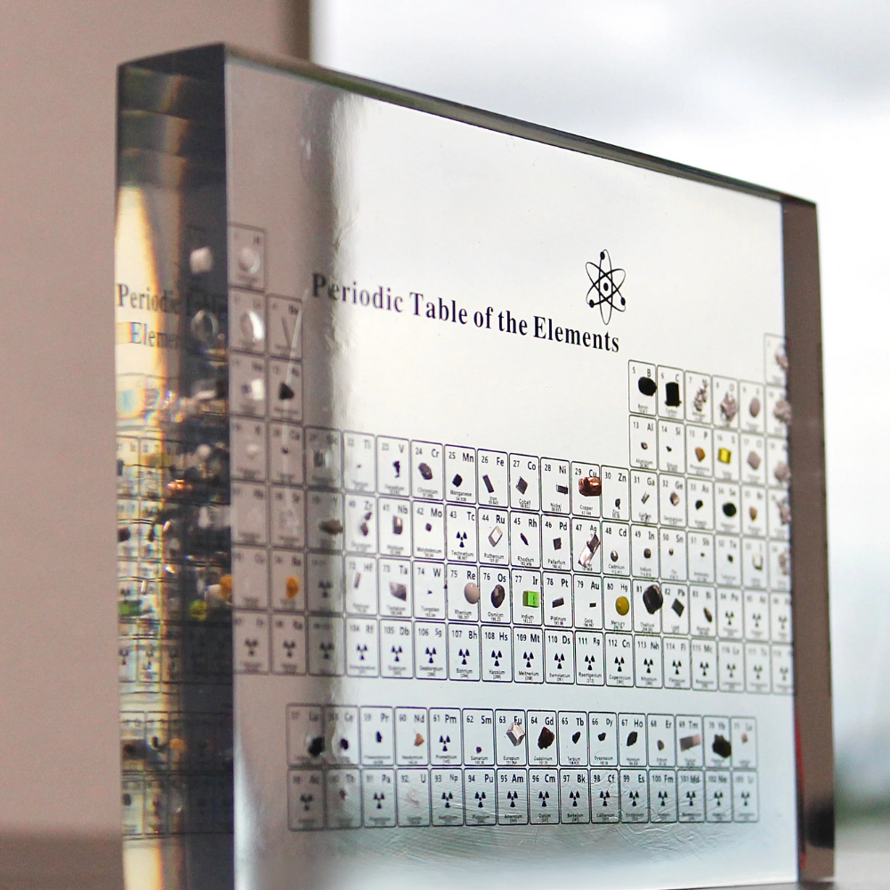 Ledsen™ PeriodicTable: Glass Periodisk Tabell Elementer Med Lys