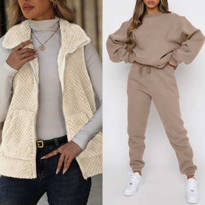 Icone™ ComfyChic: Præmie Comfy Chic Bred-Ben Bukser 3-Stykke Sæt