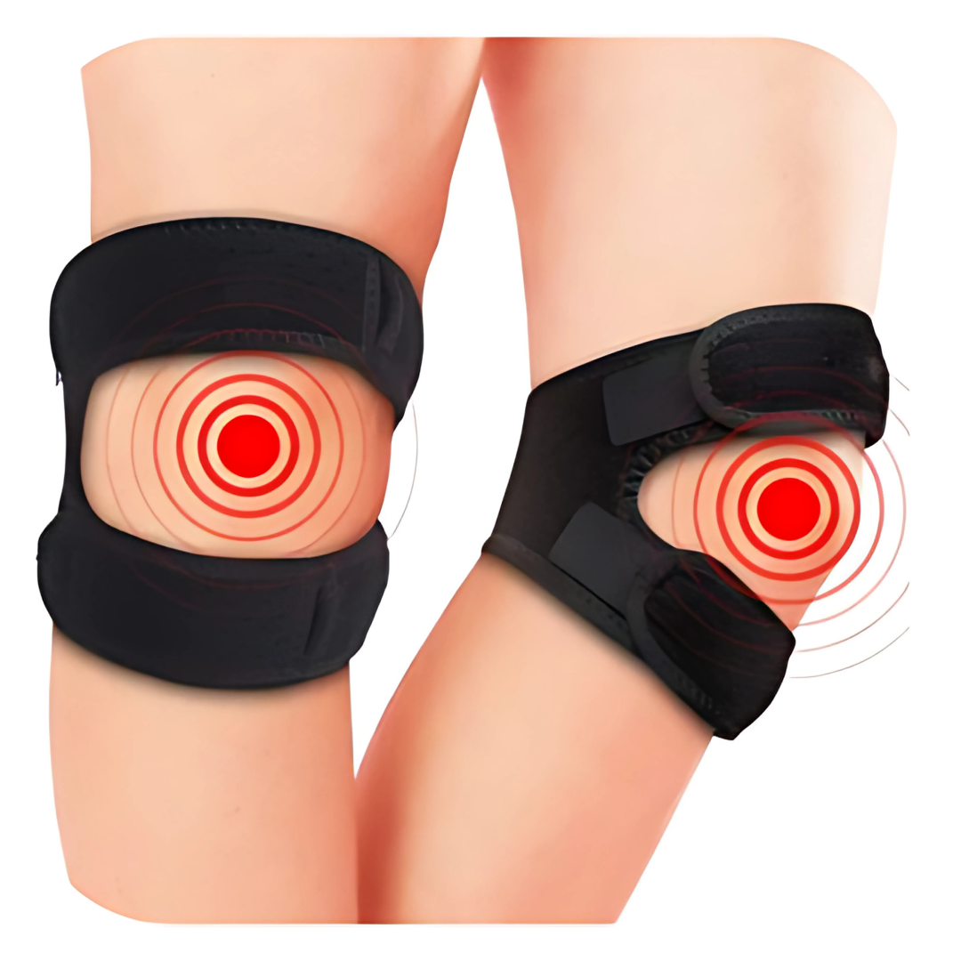 Icone™ KneeBrace 1+1 GRATIS: Justerbar Knestropp med Borrelås for Støtte og Beskyttelse