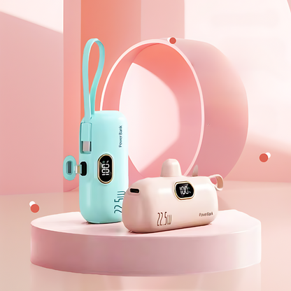 MiniCharge - Moderne Stilfull Bærbar Dobbel Port Mini Powerbank
