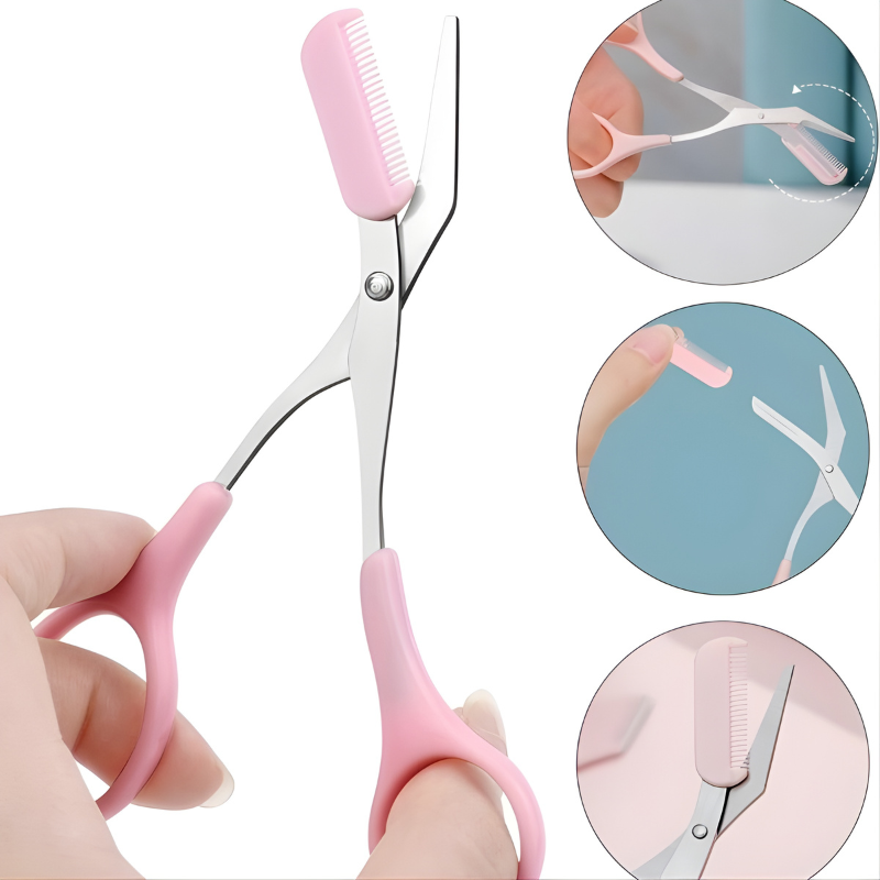 EyebrowScissors™ – Ergonomisk Presisjons Øyenbrynssaks Og Sikkerhetskam