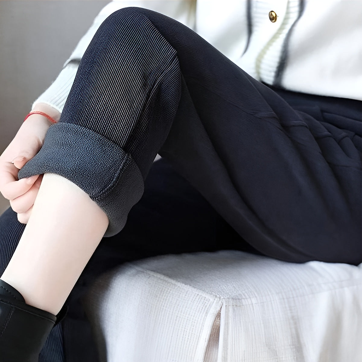 Icone™ WarmTrousers: Kvinder Stilfulde Høj Talje Slank Pasform Varme Bukser