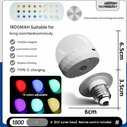 Ledsen™ WirelessBulb - Alsidig Genopladelig Praktisk Smart LED Trådløs Pære