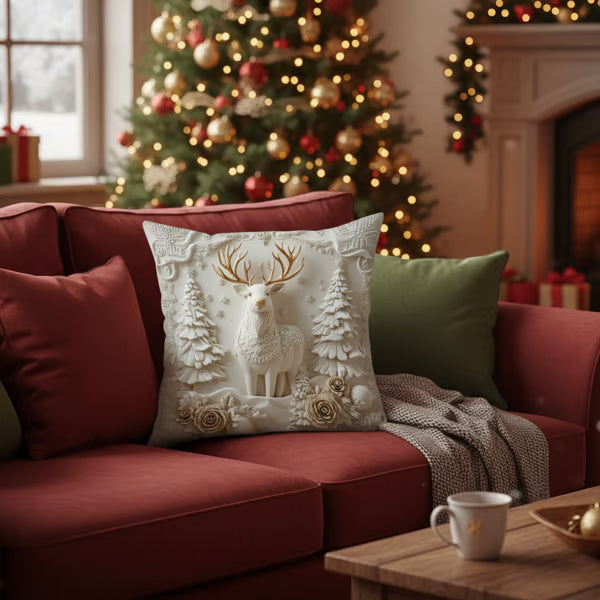 ChristmasCovers – Premium Elegant Hvit Pute Juletrekk