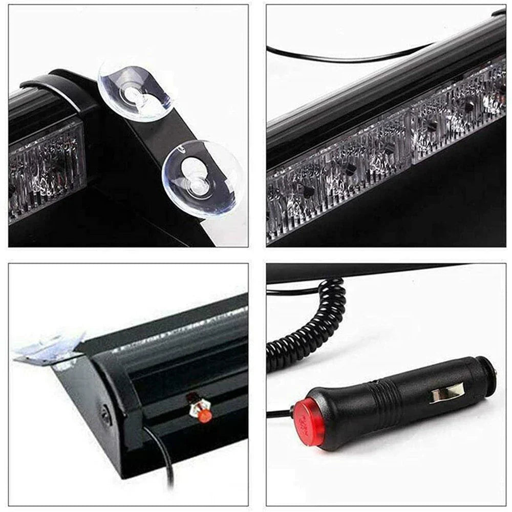 Ledsen™ FlashBar: Dashboard Montering Høj Synlighed LED Strobe Flash Bar Lys