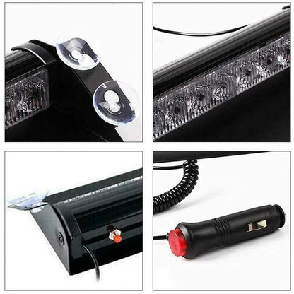 Ledsen™ FlashBar: Dashboard Montering Høj Synlighed LED Strobe Flash Bar Lys