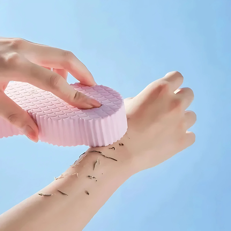 ExfoliatingSponge 1+1 GRATIS - Myk Kropps Eksfolierende Svamp Dusjskrubber