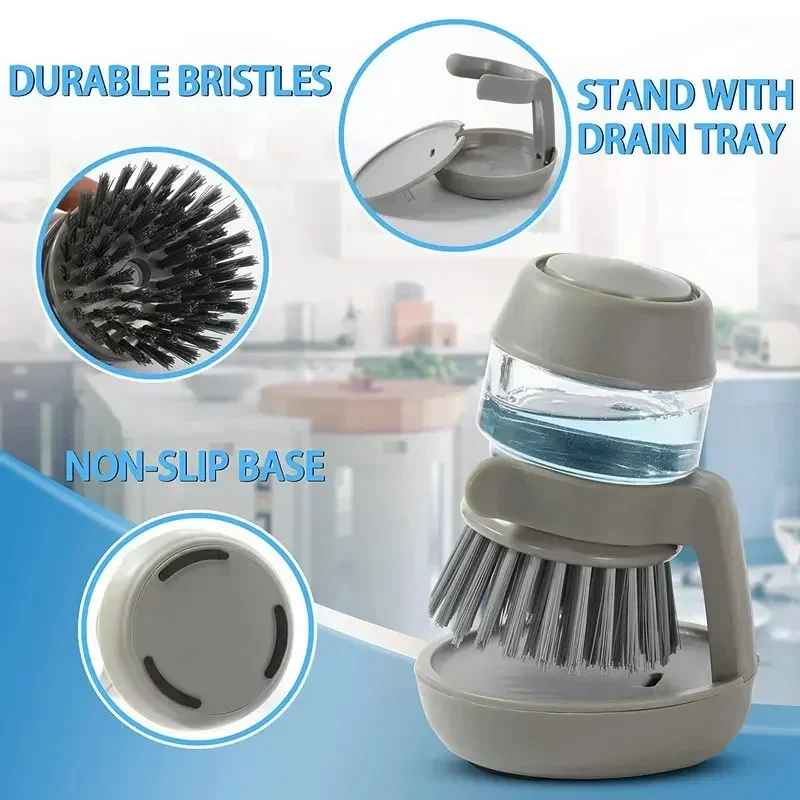 Globetrek° DishwashingBrush 1+1 GRATIS: Nem At Bruge Sæbedispenser Køkken Skrubbe Opvask Børste